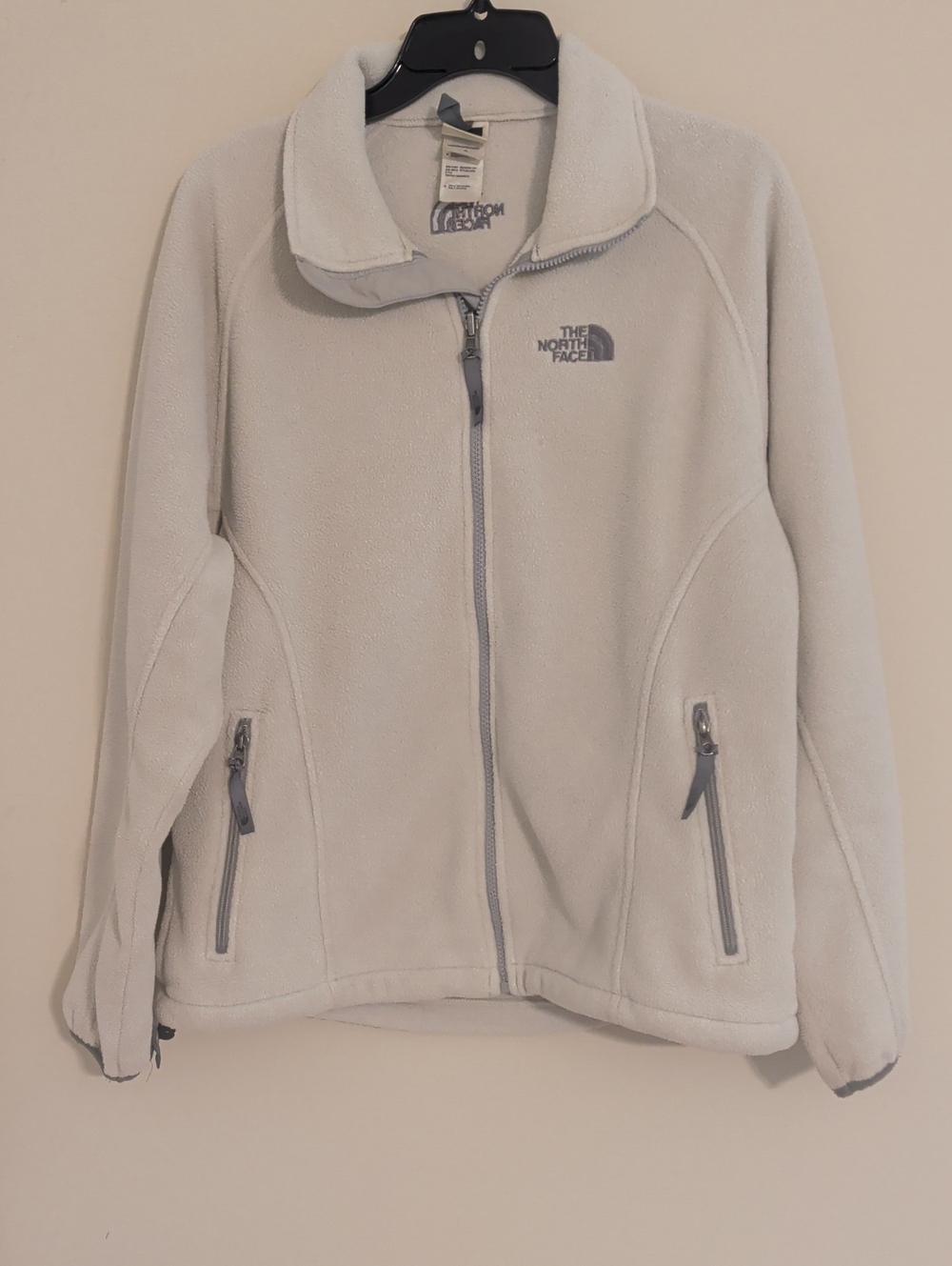 The North Face Women's Light Gray Full-Zip Fleece Jacket